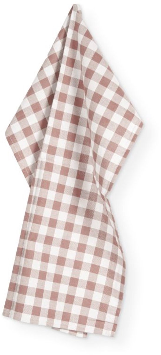 TISECO Gingham keukenhanddoeken 2st.- 50x70cm - roze