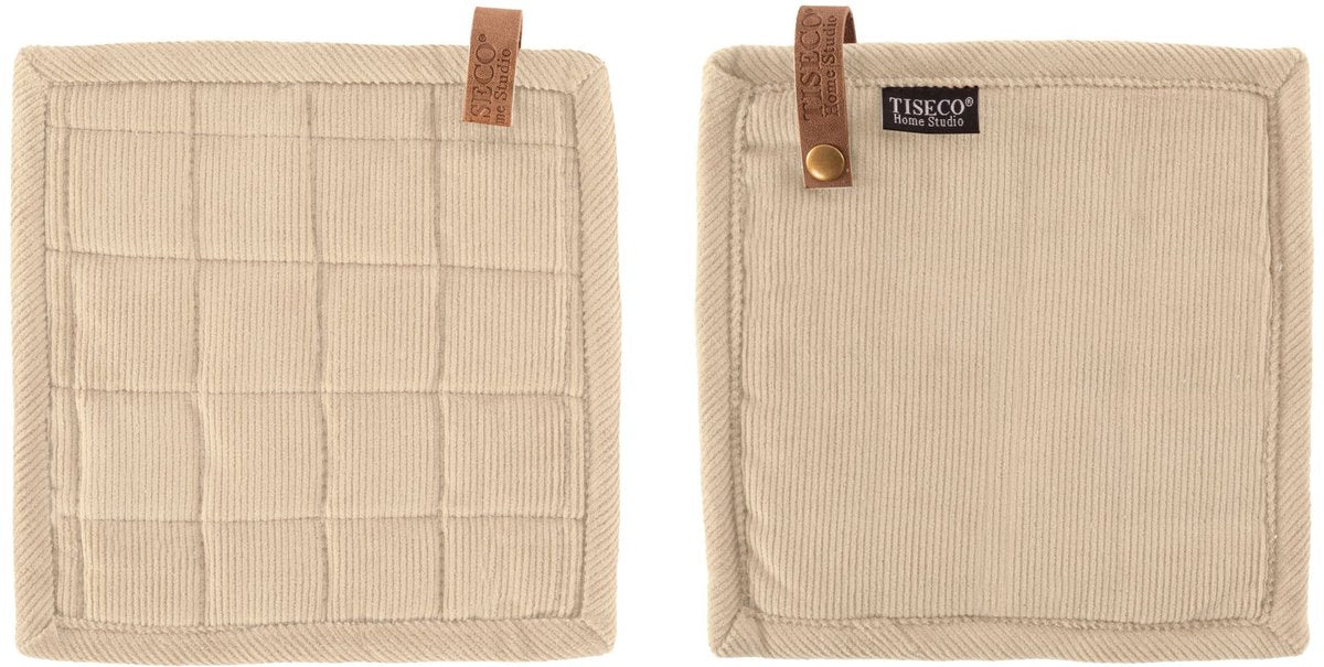 TISECO Velmar pannenlappen 2st.- 20x20cm - beige