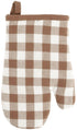 TISECO Gingham ovenwant - 28x18cm - cognac TU LU   taupe