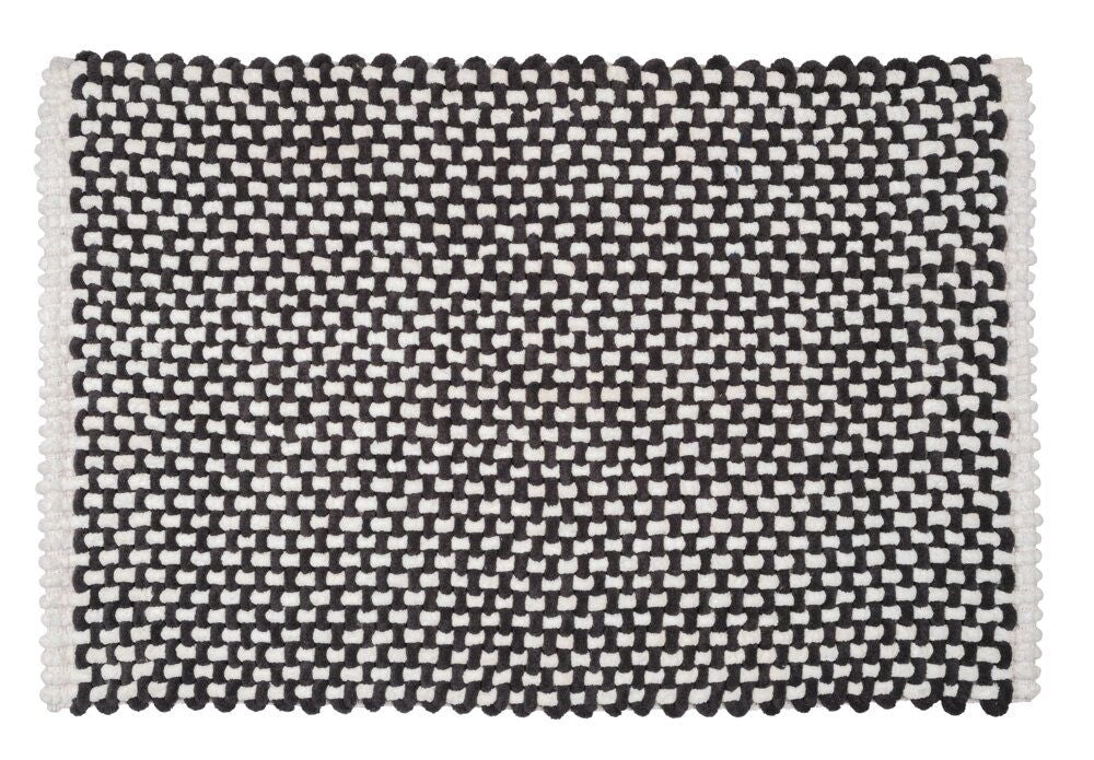 WENKO Covelo badmat - 50x80cm - wit/ antraciet