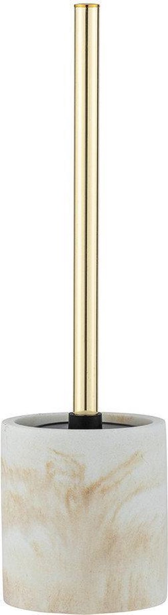 WENKO Odos toiletborstelhouder - wit/ goud