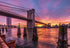 Glasschilderij Brooklyn Bridge NYC - 160x110cm