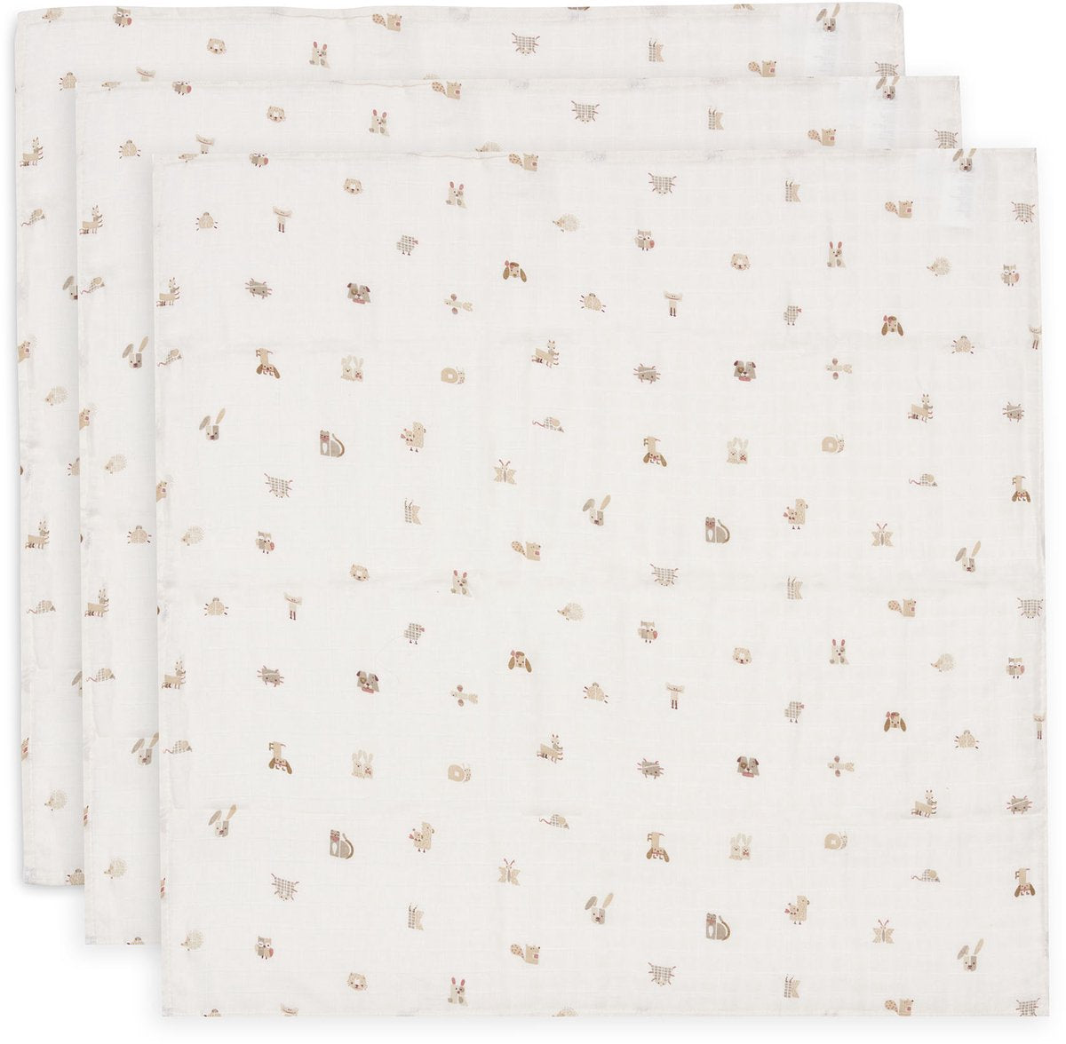 JOLLEIN Hydrofiele doek S 70x70cm - Animal Friends - 3st