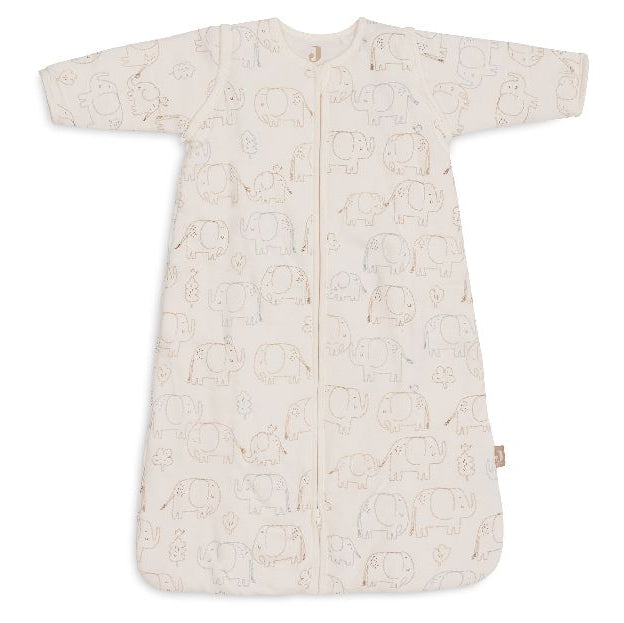 JOLLEIN Slaapzak afritsbare mouw 70cm - elephant tales