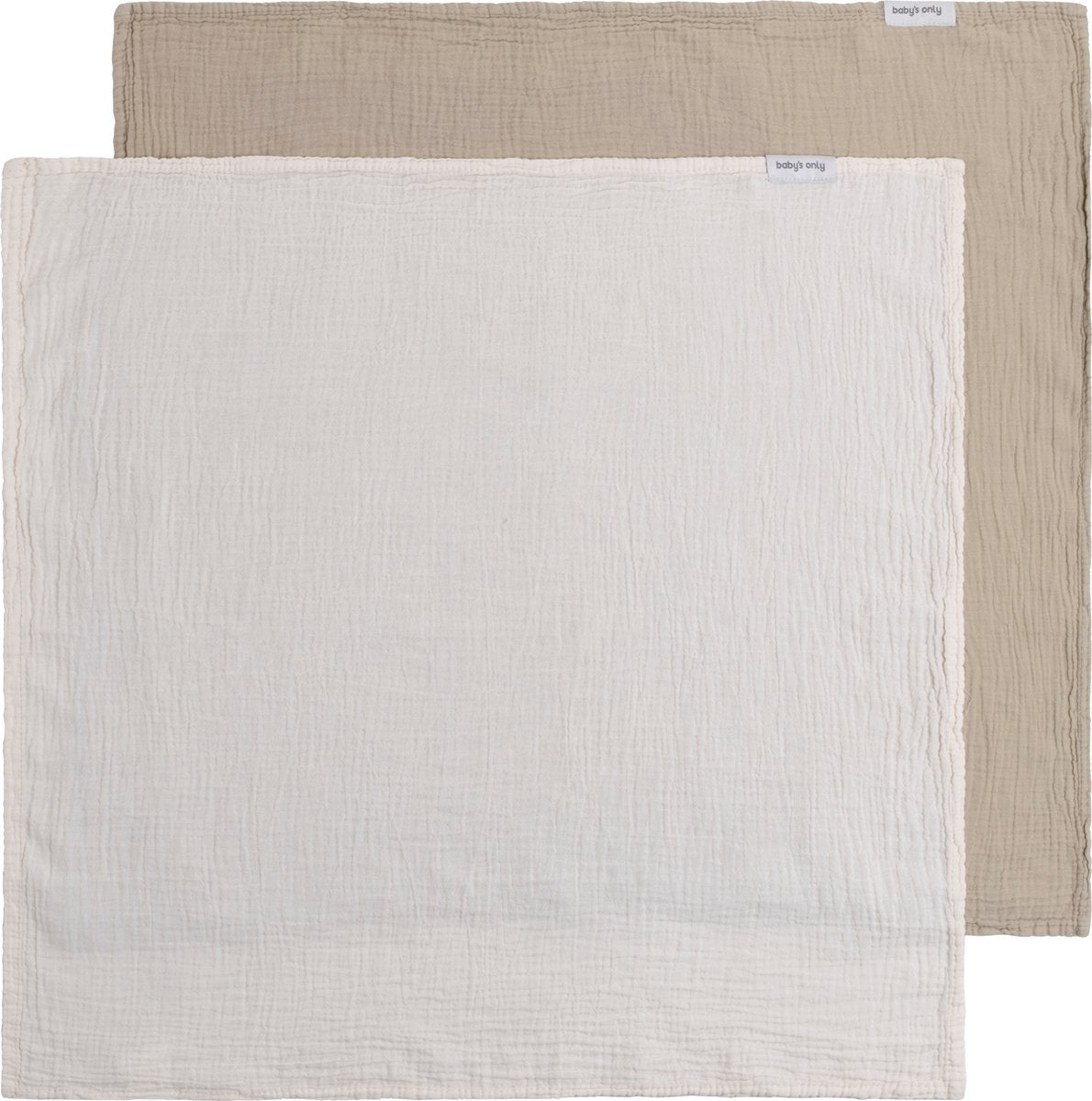 BABY'S ONLY Tender hydrofiele doek 65x65cm - beige/linen - 2p
