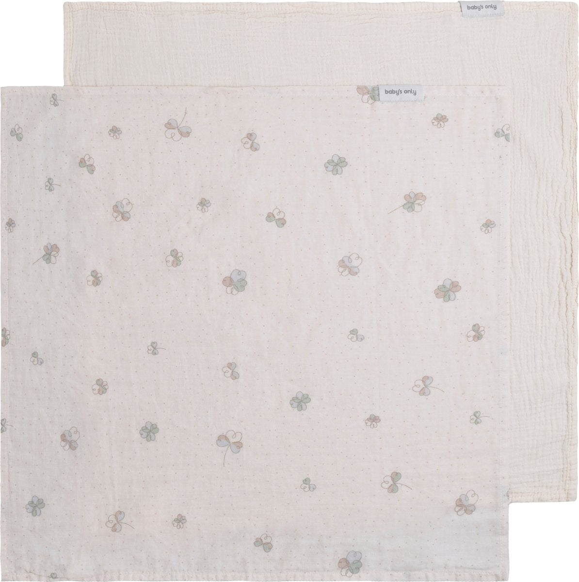 BABY'S ONLY Tender hydrofiele doek 65x65cm - linen/clover - 2p