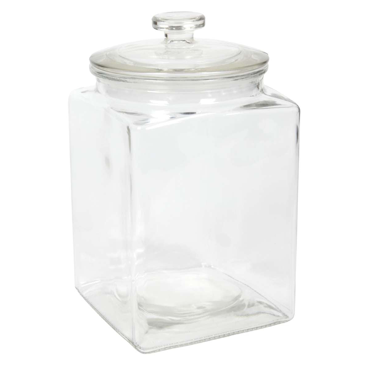 Voorraadpot knop vierkant - 14,4x23,8cm 3L