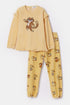 WOODY Meisjes pyjama - lichtgeel - 4Y