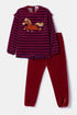 WOODY Meisjes pyjama - rode streep - 10Y