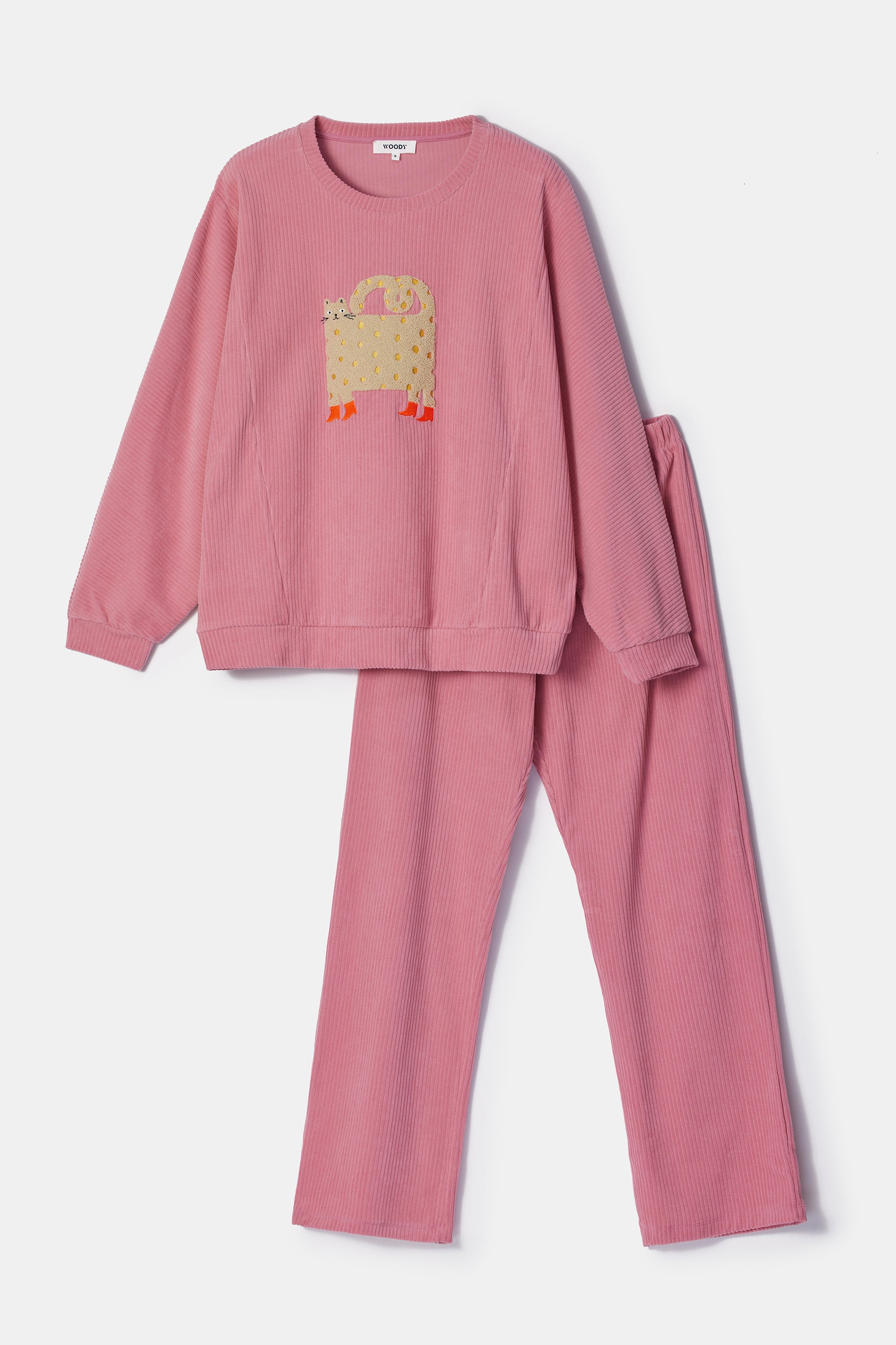 WOODY Dames pyjama - roze - L