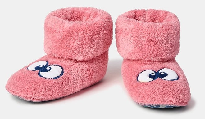 WOODY Pantoffels oogjes - roze - 22/26