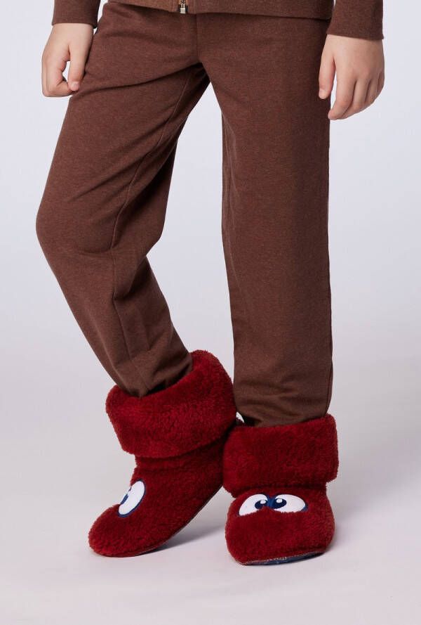 WOODY Pantoffels oogjes - donkerrood - 30/34
