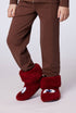 WOODY Pantoffels oogjes - donkerrood - 30/34