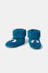 WOODY Pantoffels oogjes - groenblauw - 22/26