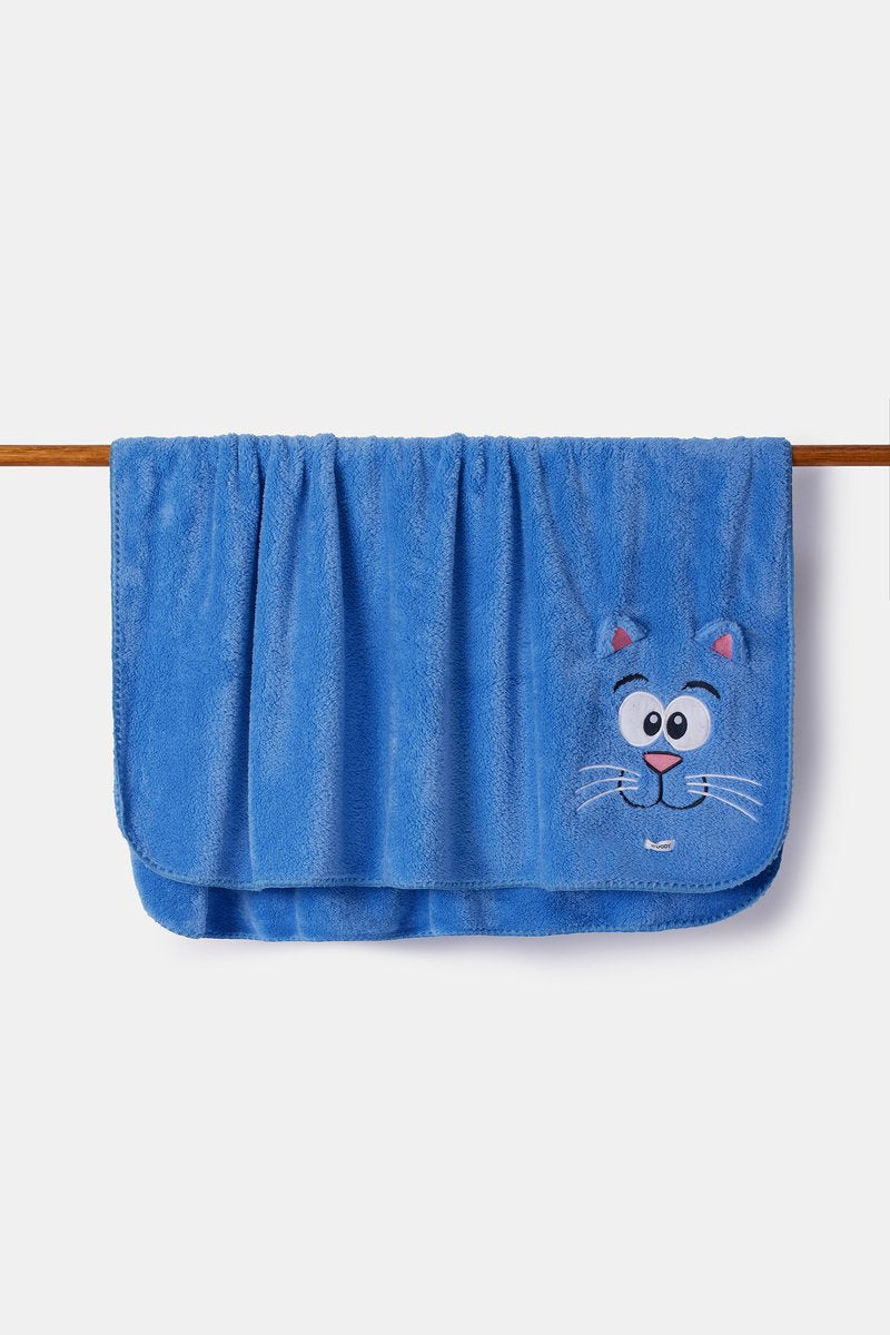 WOODY Plaid - 150x200cm -blauw