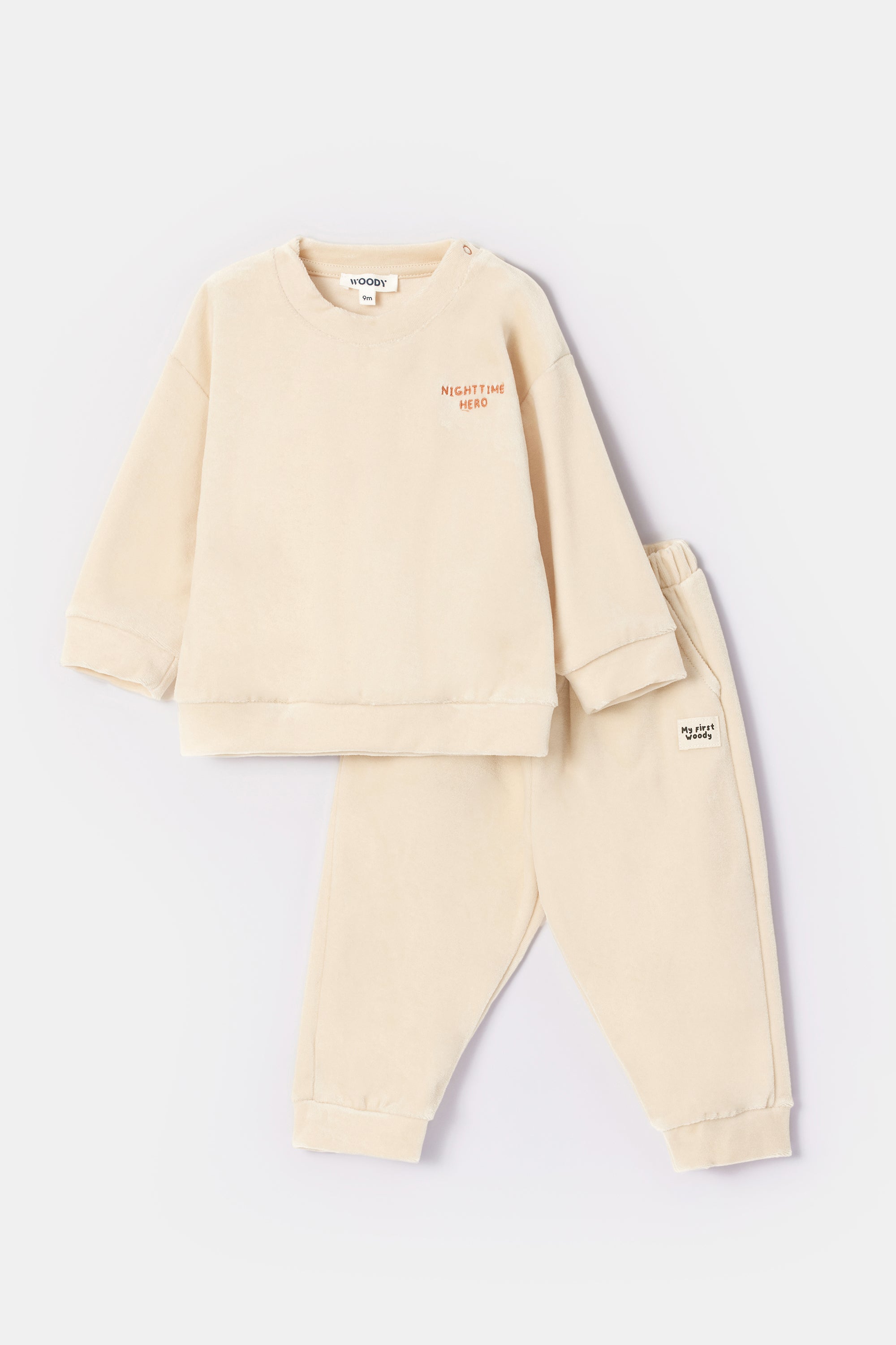 WOODY Unisex pyjama - gebroken wit - 3Y