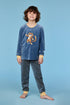 WOODY Jongens pyjama - blauwgrijs - 6Y