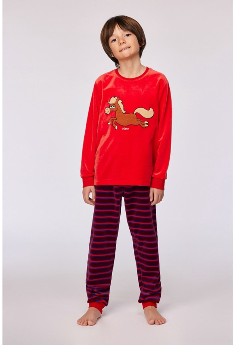 WOODY Jongens pyjama - rood - 3Y
