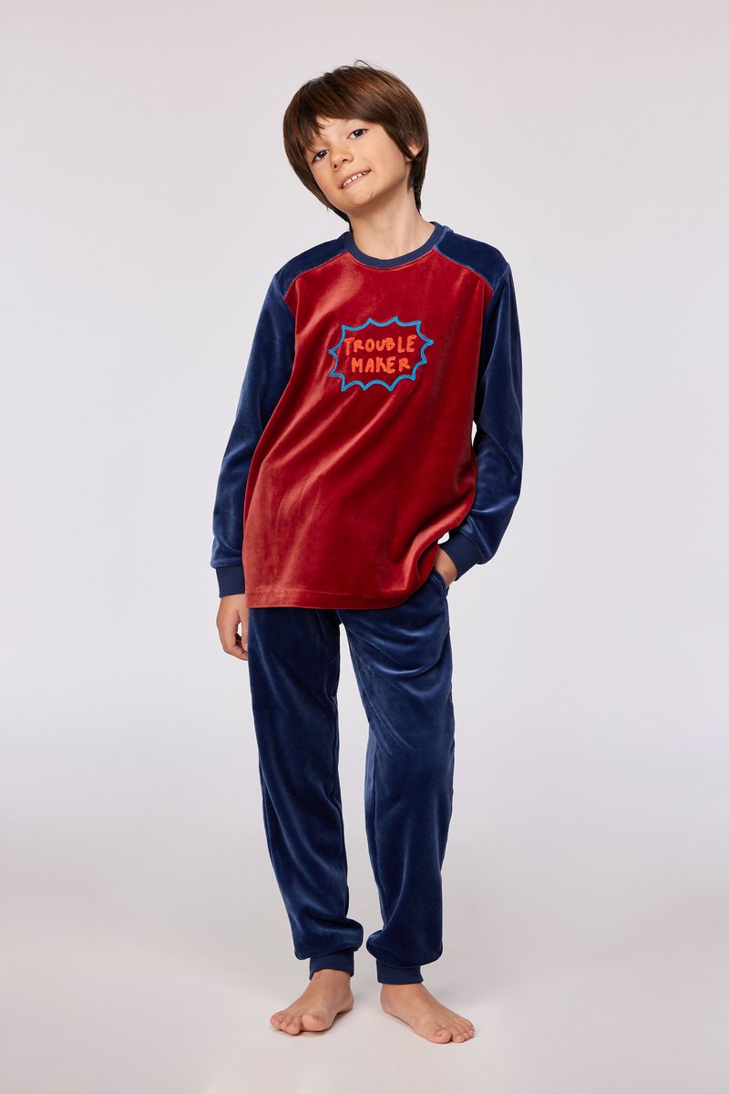 WOODY Jongens pyjama - donkerrood - 24m/2Y
