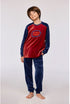 WOODY Jongens pyjama - donkerrood - 3Y
