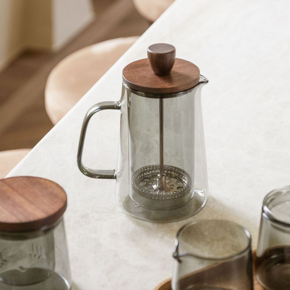 S&P Luma Koffiepot 35cl met filter en deksel - grijs