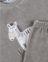 NOUKIES pyjama SWEET ZEBRA - fluweel kaki - 4Y