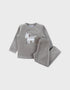 NOUKIES pyjama SWEET ZEBRA - fluweel kaki - 5Y