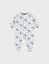 NOUKIES babypyjama SWEET ZEBRA - fluweel zebraprint- 1M
