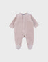 NOUKIES babypyjama NAPPY CAT - fluweel bedrukt - 9M