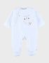 NOUKIES babypyjama NAPPY CAT - fluweel wit - 3M