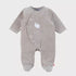 NOUKIES babypyjama NEWBORN - fluweel beige - 6M