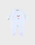 NOUKIES babypyjama FLUFFY - fluweel wit - 6M