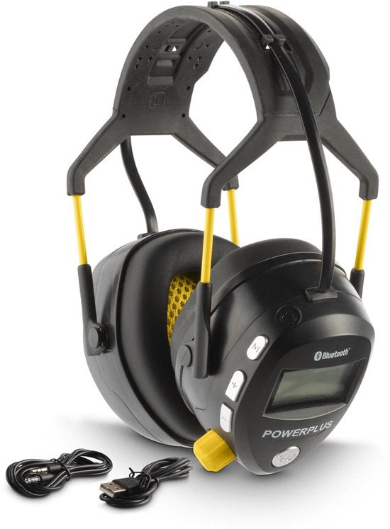 POWERPLUS Oorbeschermers / gehoorbescherming - bluetooth + FM radio
