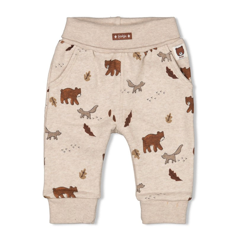 FEETJE Wild World B Broek print - taupe mel.- 92