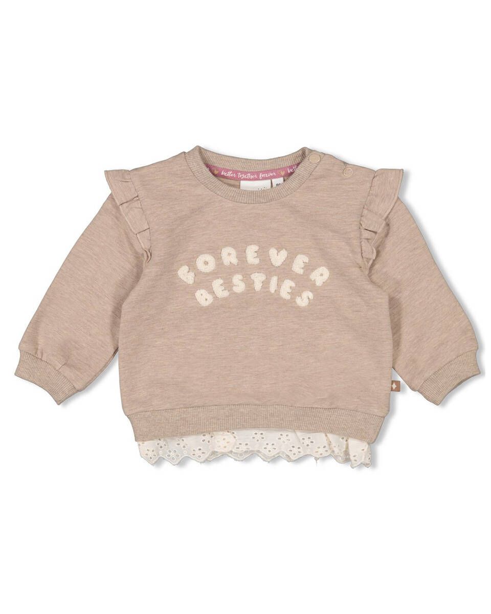 FEETJE Better Together G Sweater print - taupe mel.- 80