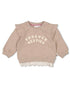 FEETJE Better Together G Sweater print - taupe mel.- 86