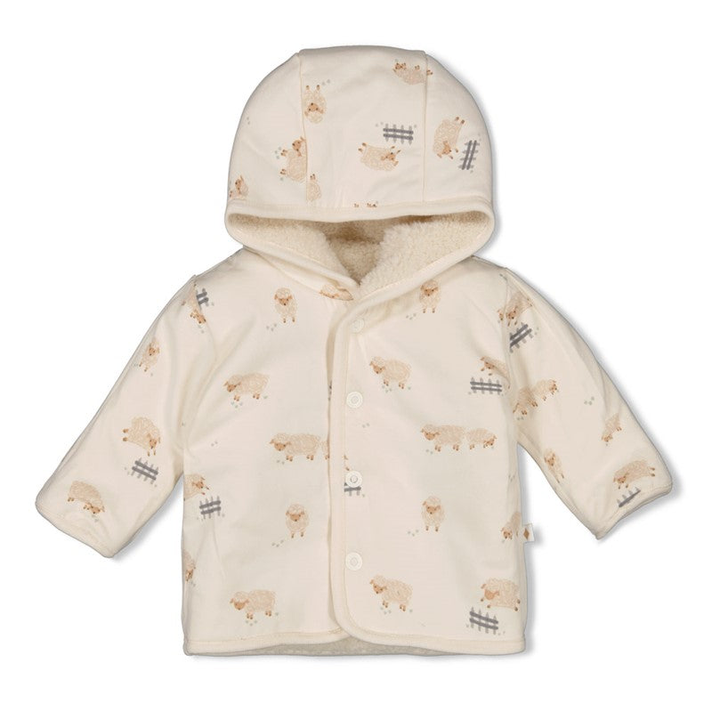 FEETJE Sleepy Sheepy U Jasje omkeerbaar teddy met kap - creme - 50