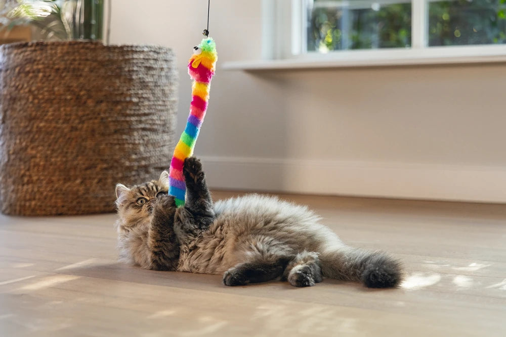 BEEZTEES Kattenhengel Gekleurde muis - 48cm