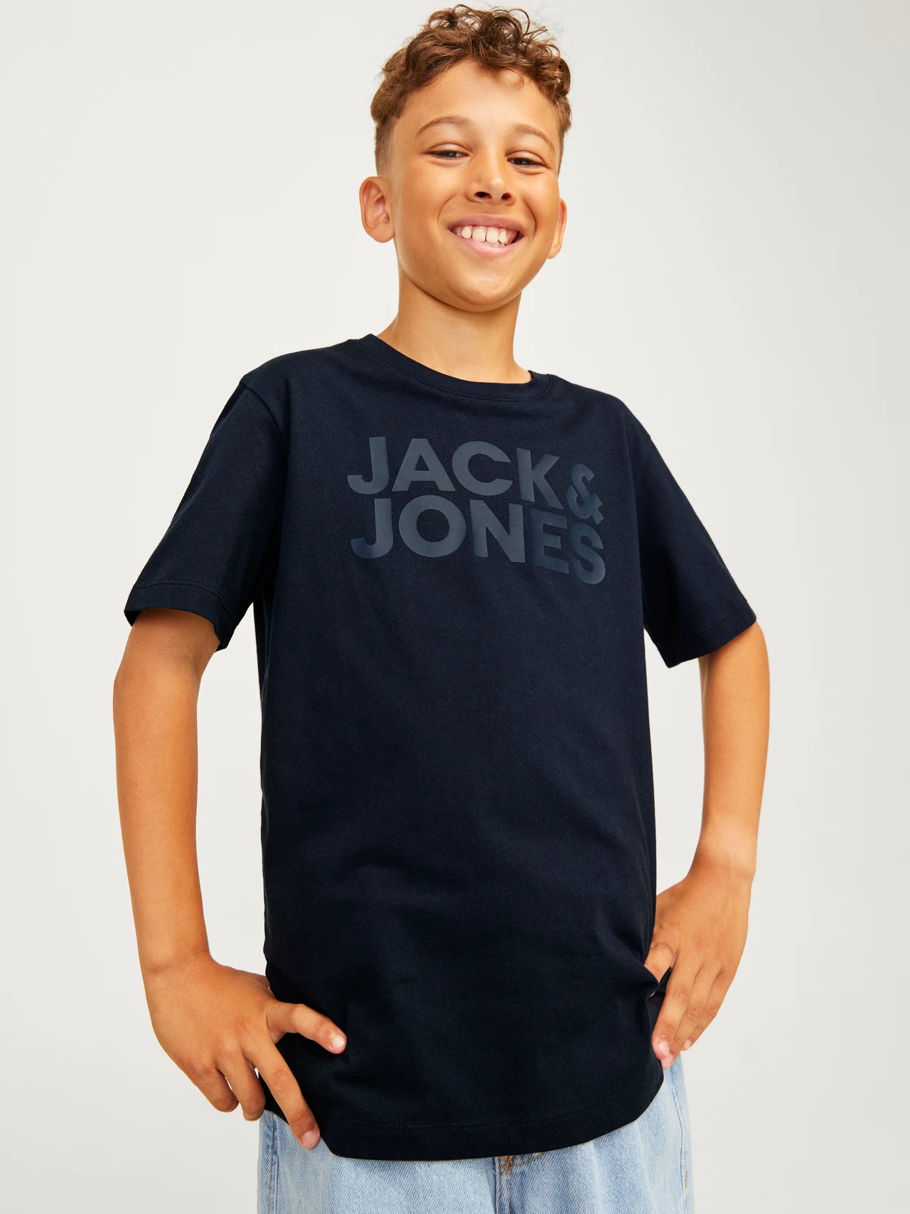 JACK&JONES T-shirt JJECORP logo - stormy weather - 128