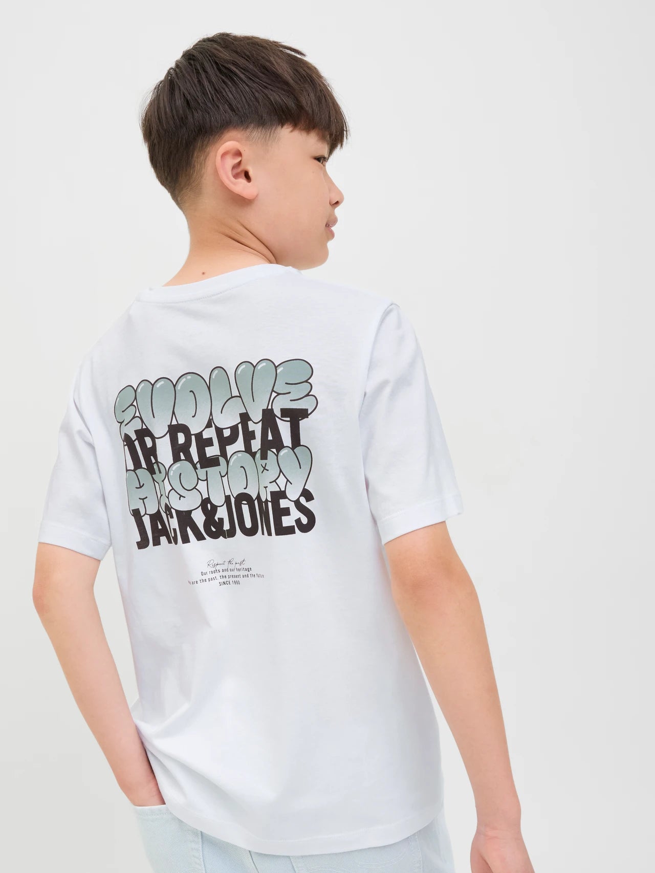 JACK&JONES T-shirt JJWOBLY - wit - 164