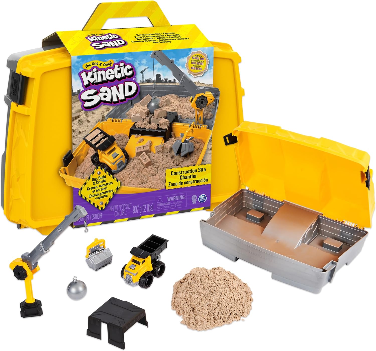KINETIC SAND Construction folding sandbox 907gr