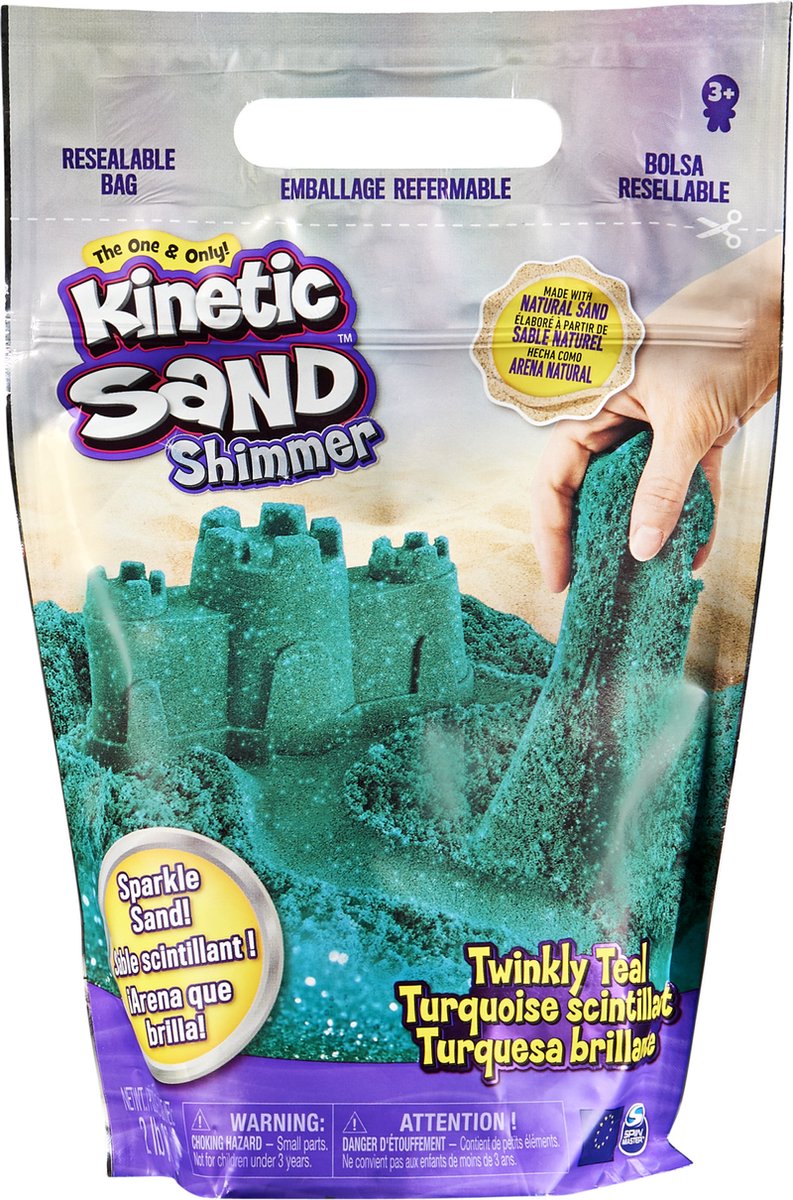 KINETIC SAND Glitter sand twinkly teal 907gr