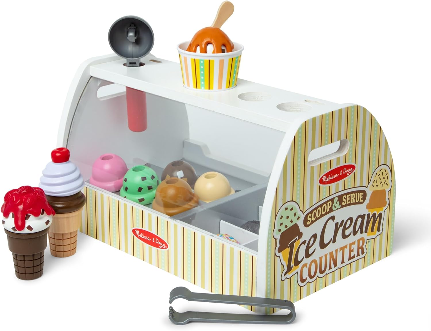 MELISSA DOUG Wooden ice cream counter