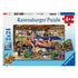 RAVENSBURGER Puzzel  - Airplane & train repair - 2x24st.