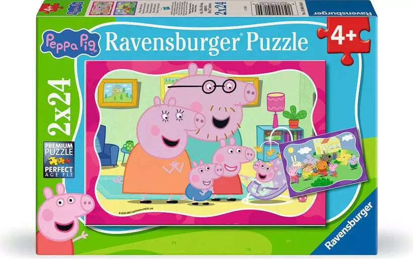 RAVENSBURGER Puzzel  - Peppa pig  - 2x24st.
