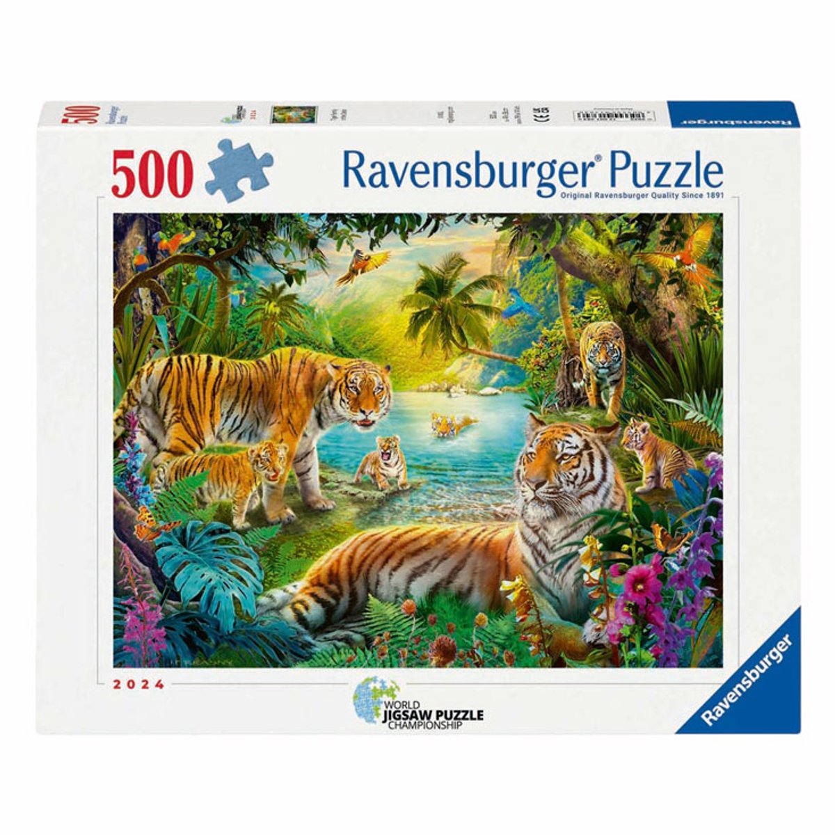 RAVENSBURGER Puzzel - Tiger family in the Oasis - 500st.