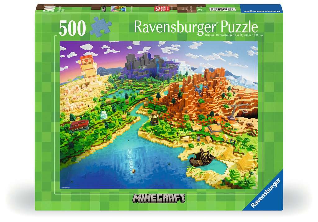 RAVENSBURGER Puzzel - World of minecraft - 500st.