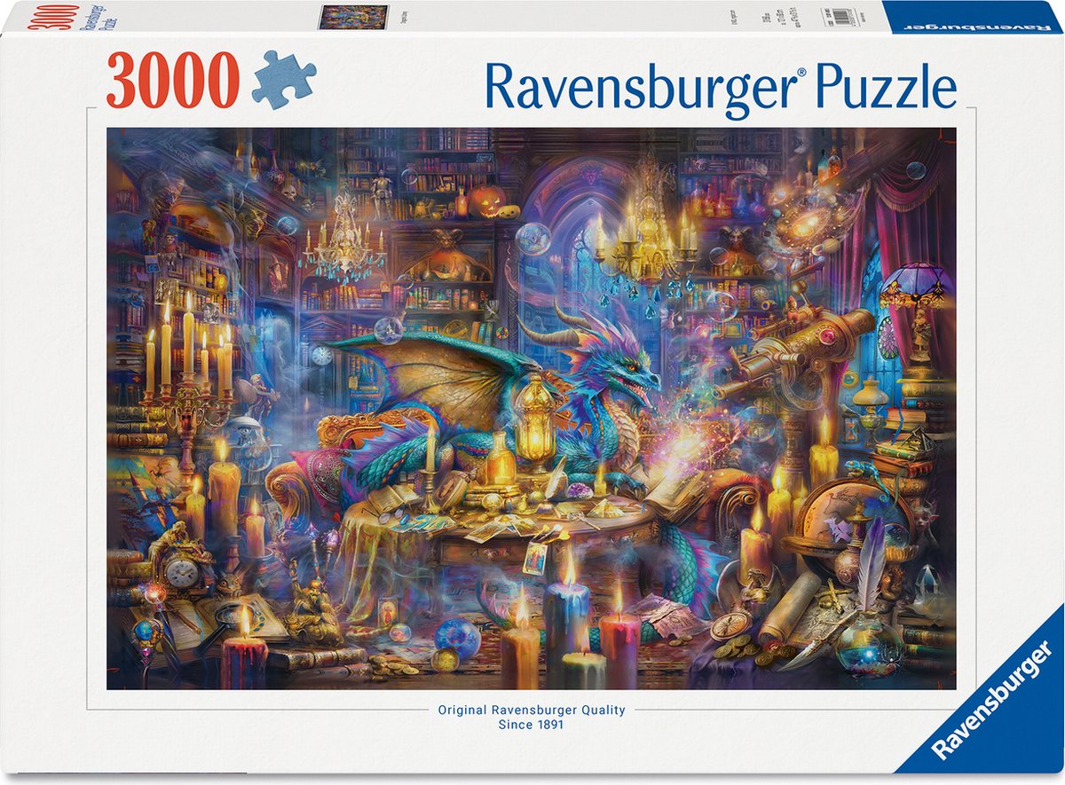 RAVENSBURGER Puzzel - Dragons library keeper - 3000st.