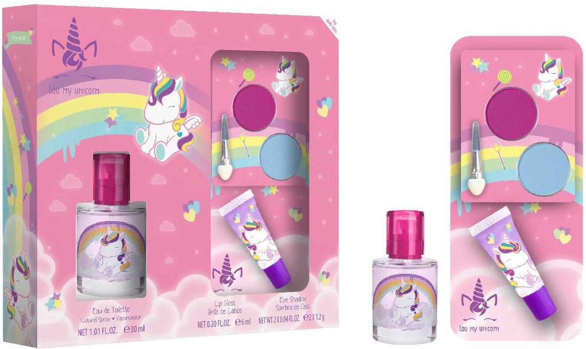 EAU MY UNICORN - Gift set eau de toilette 30ml + lip gloss + oogschaduw