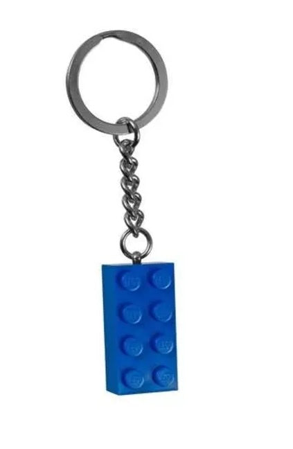 LEGO Sleutelhanger key licht - blue brick